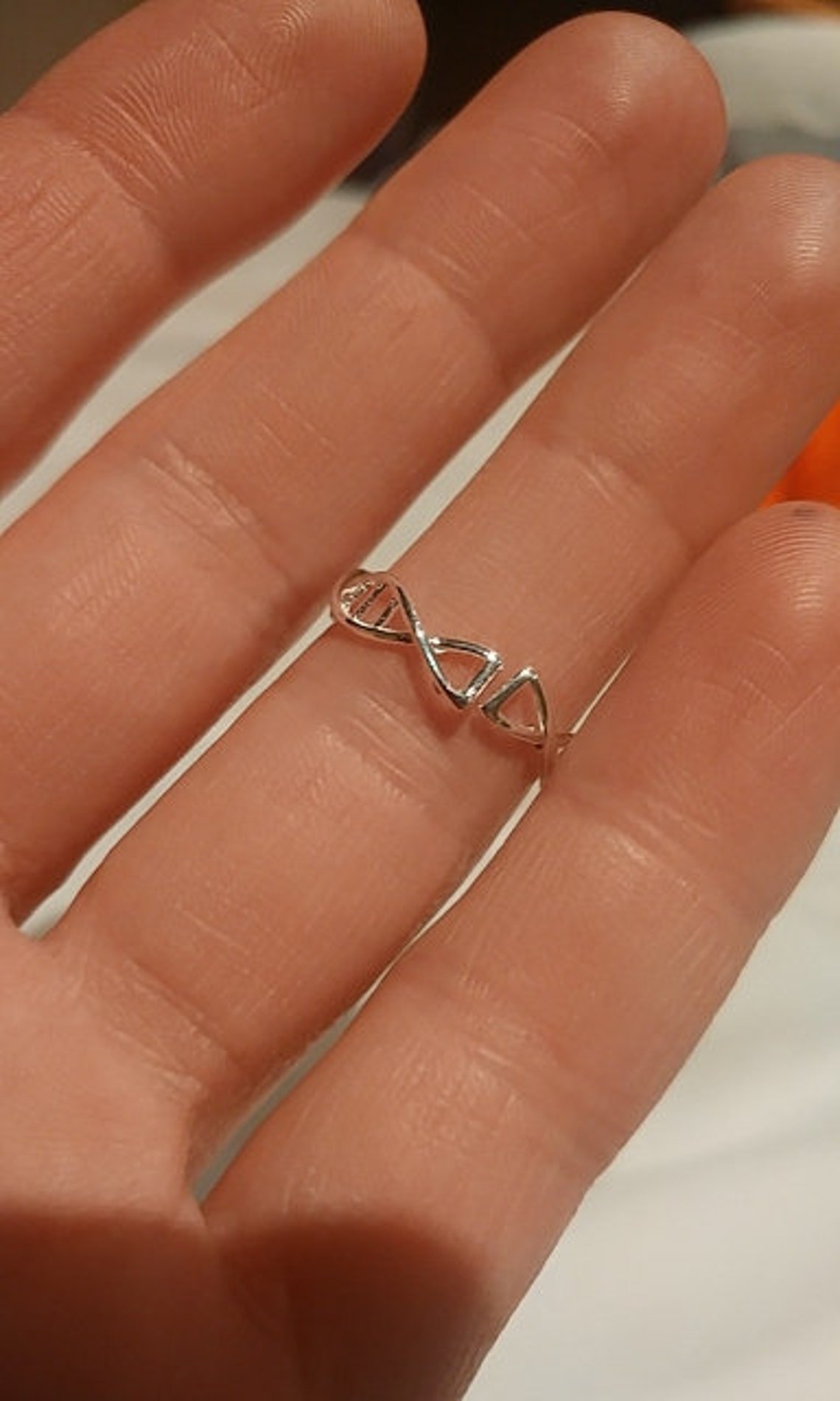 DNA Double Helix Ring Biology Jewelry Silver DNA Ring Science Etsy