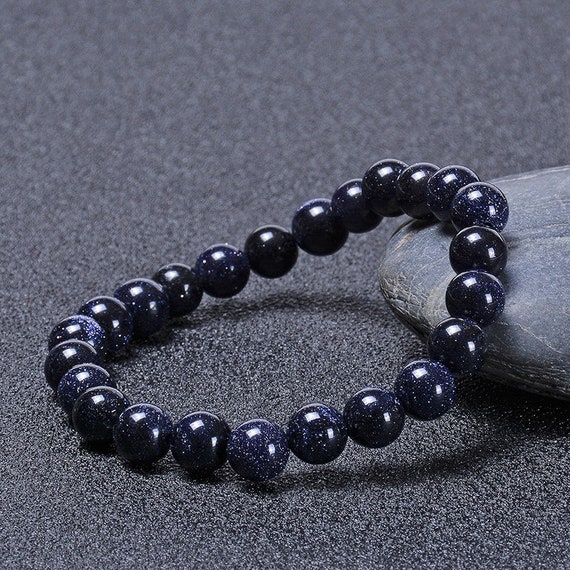 Handmade Natural Stone & Lava Stone Bracelet – Blue Agate - Bali Pet  Crusaders