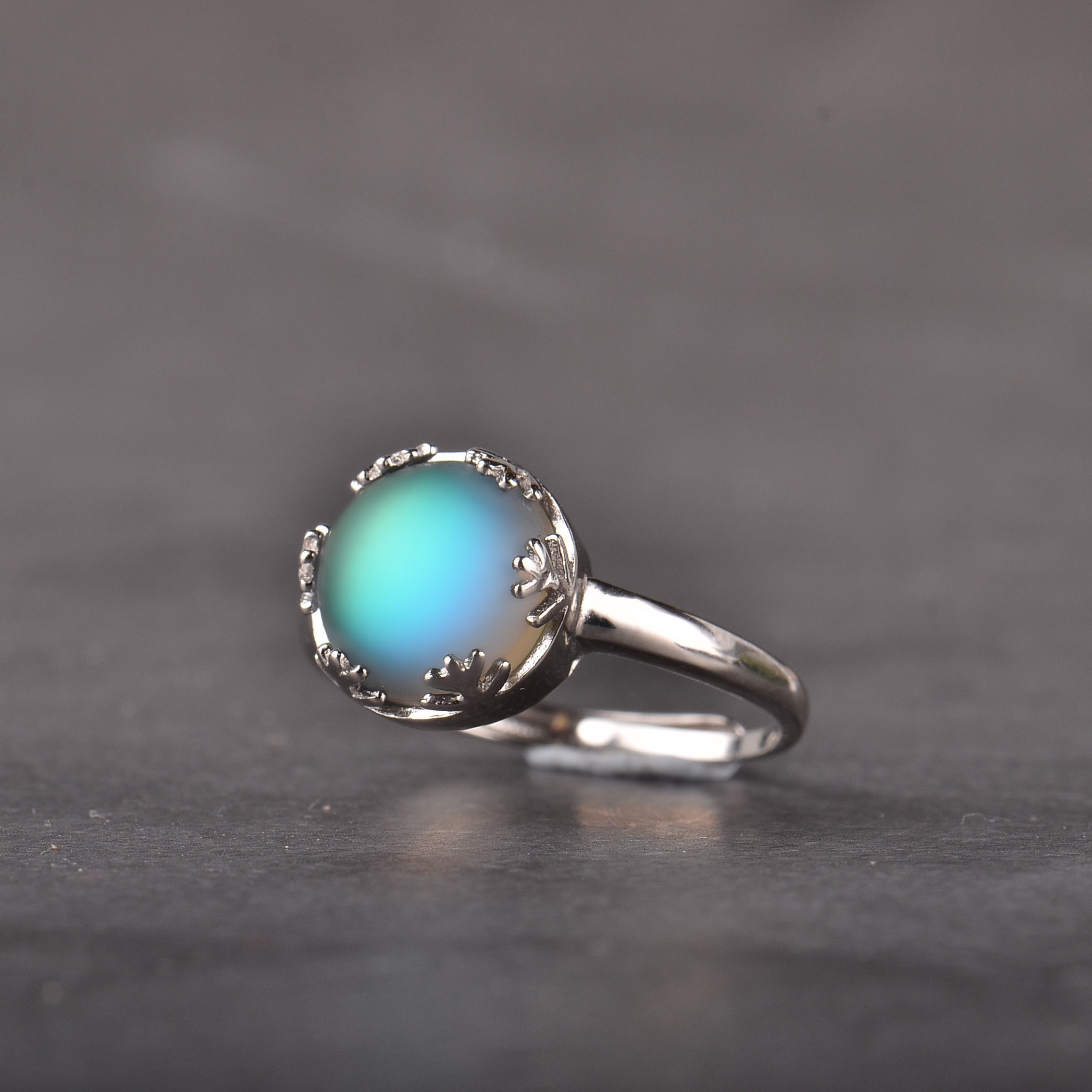 Sterling Silver Ring Aurora Ring Silver Aurora Borealis Etsy Australia