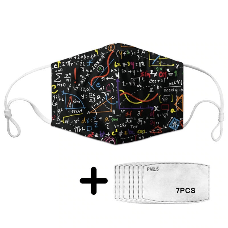 Mathematical Formula Adult Face Mask