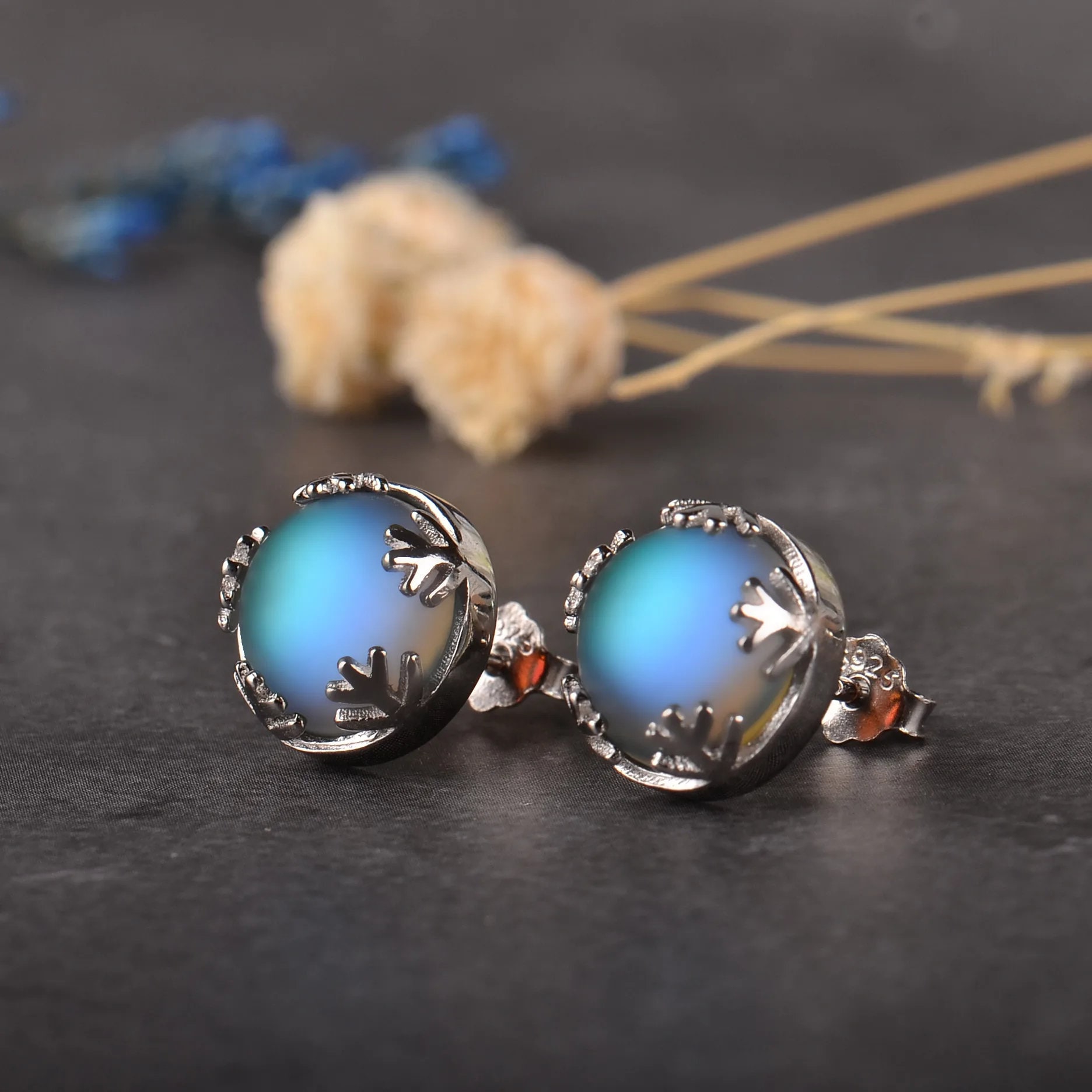 Northern Lights Earrings Sterling Silver Studs Aurora Borealis Etsy