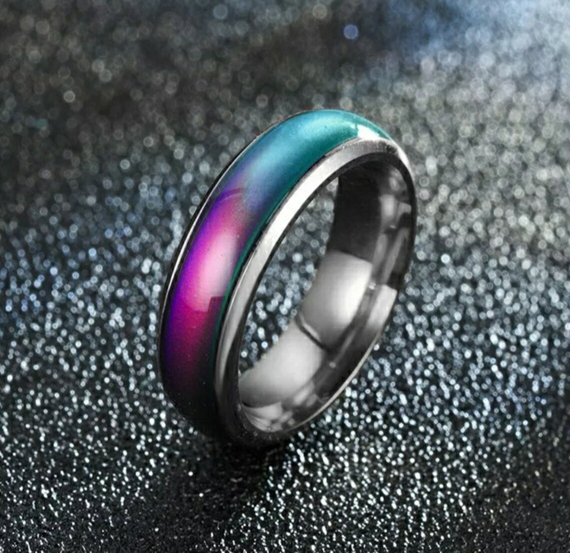 Color Changing Mood Rings Color Change Ring Holographic Etsy