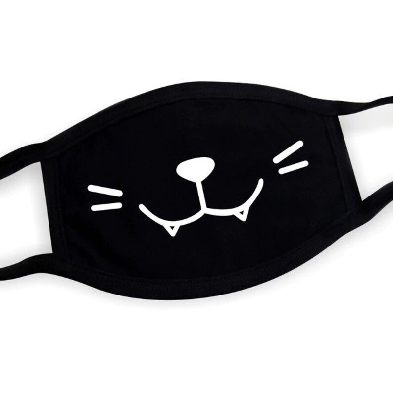 Cute Cat Mask Cat Face Mask Cute Mouth Masks Womens Mouth Mask Etsy