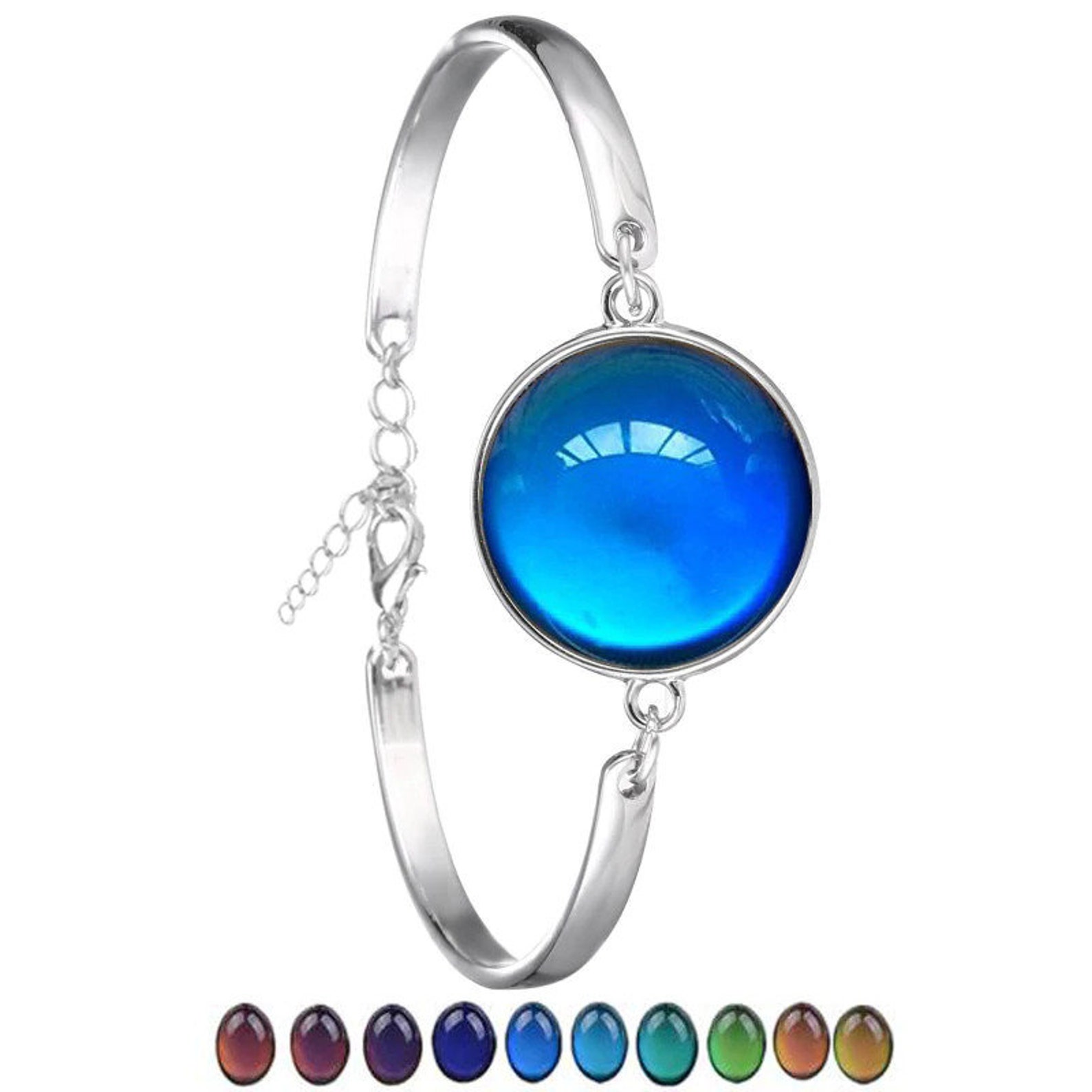 Mood Bracelet Color Changing Mood Stone Bracelet Bangle Color Etsy