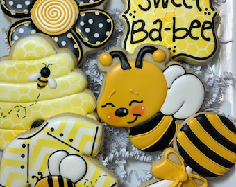 Sweet Ba-bee Baby Shower Cookies, Bee Themed Cookies, What will it Bee, Party Favors