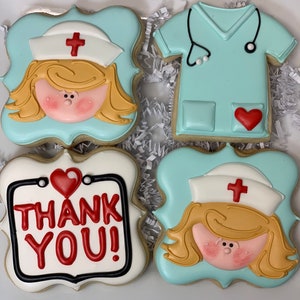 Nurse Cookies, Nurse Appreciation Cookies, Healthcare Appreciation Cookies