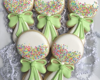 Baby Rattle Sugar Cookies, Party Favors