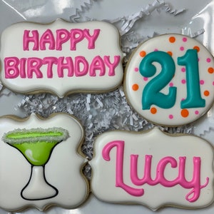 Happy 21st Birthday Cookies