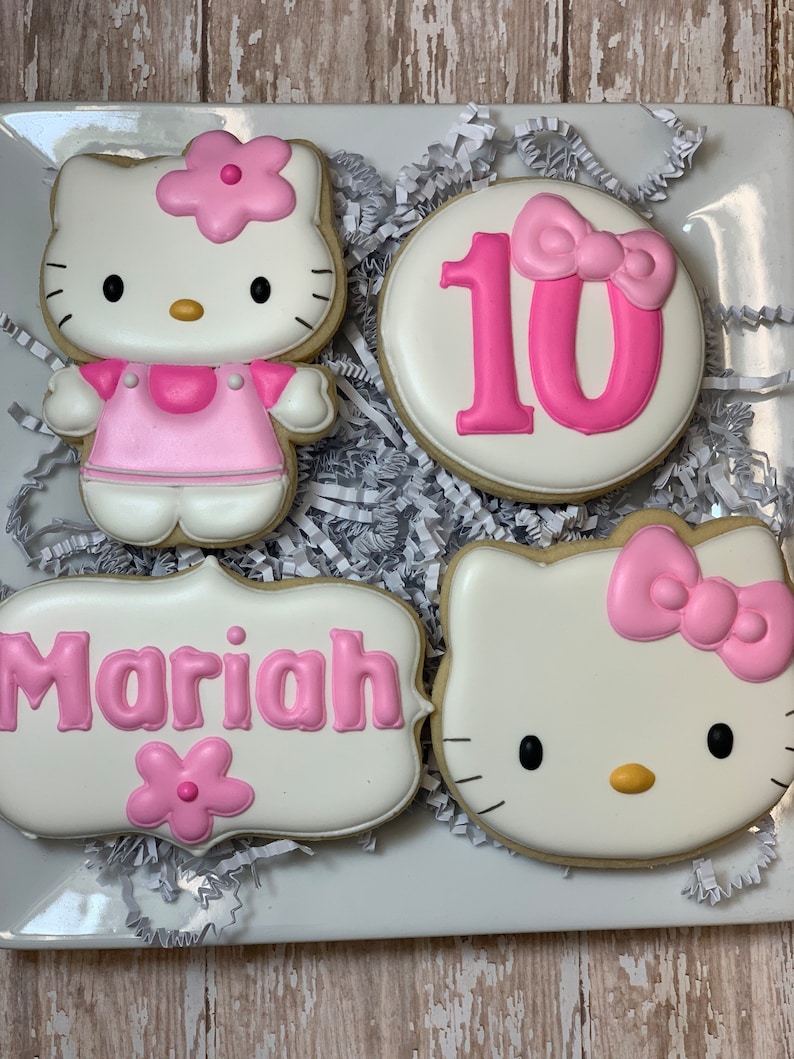 Hello Kitty Decorated Cookies - Etsy
