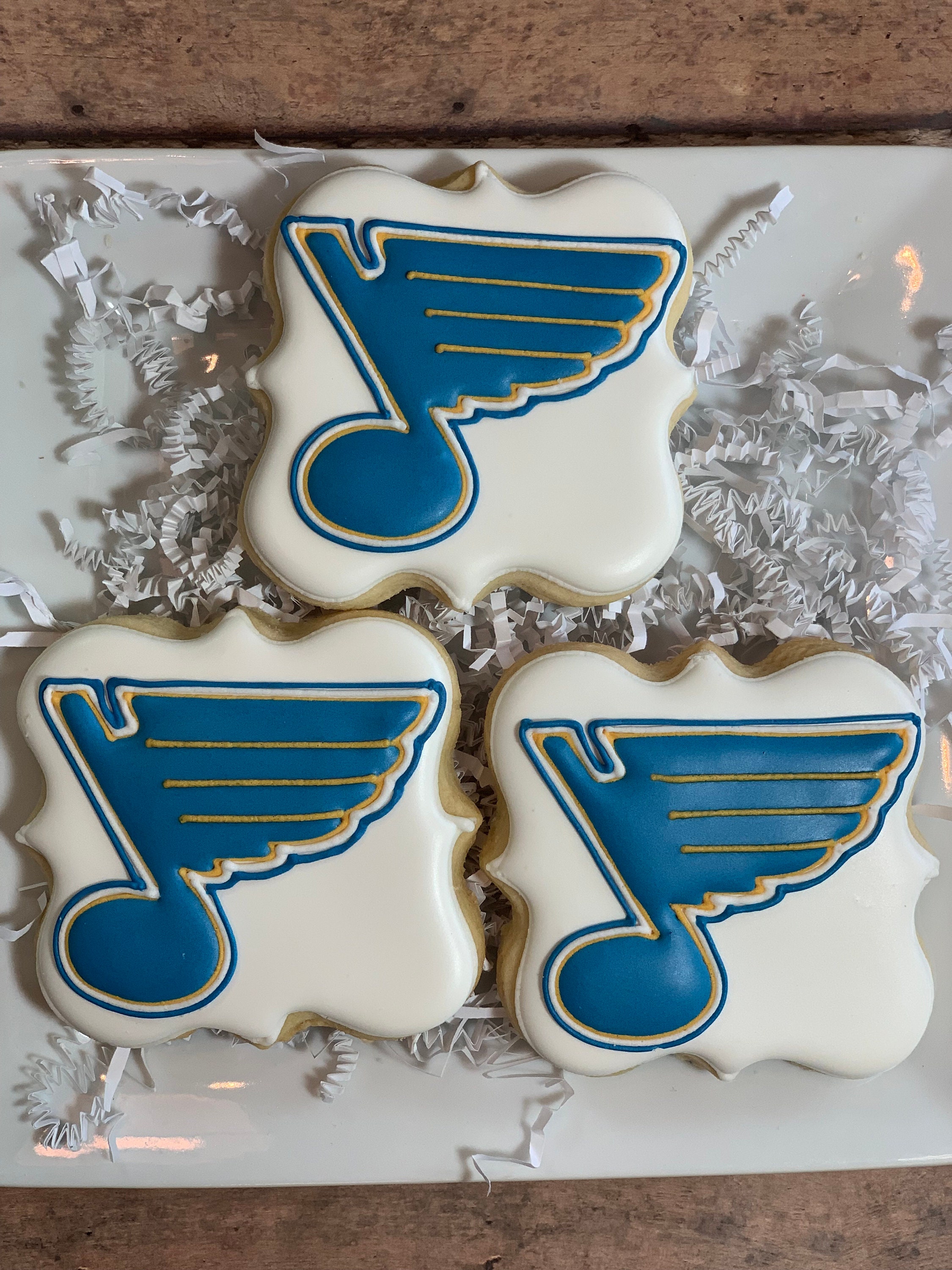 St. Louis Blues Cookies Blues Hockey Cookies - Etsy Sweden