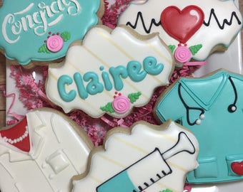 Medical Cookies, White Coat Cookies, Scrub Cookies