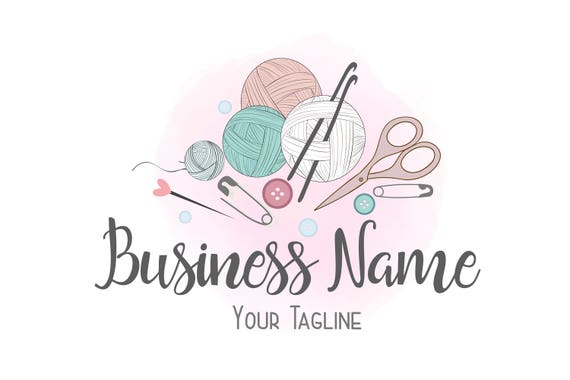 Custom Logo Design Crochet Yarn Logo Sew Knitting Logo Etsy