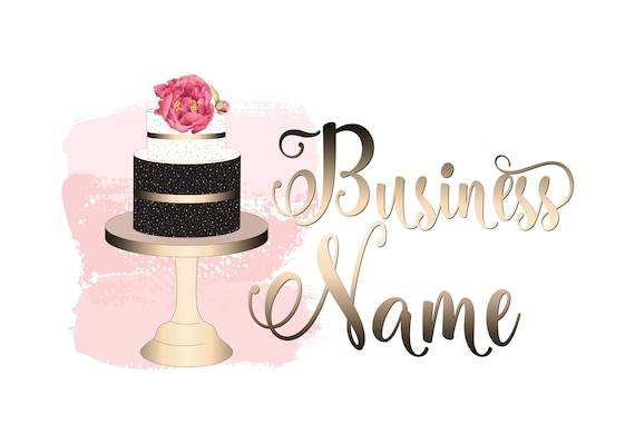 In detail Schilderen tong Premade taart logo Custom logo ontwerp bakkerij-logo laag - Etsy Nederland