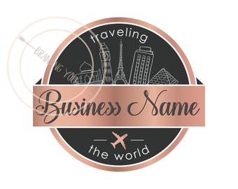 Design predefinito per logo di agenzia di viaggi: logo turistico vettoriale