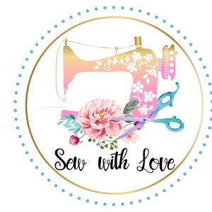 Vintage sewing machine logo, seamstress logo, watercolor flower sew logo, dress designer logo, tailor shop logo, dressmaker, graphic design