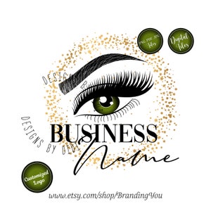 Eyelash Extension Logo: Custom Cosmetics Branding Package (Digital Files)