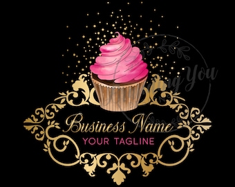 Cupcake Logo Watercolor, Custom Logo Design, Premade Watercolor, Muffin  Cupcake, Business Logo Glitter, Branding Package, Graphic Design - Etsy