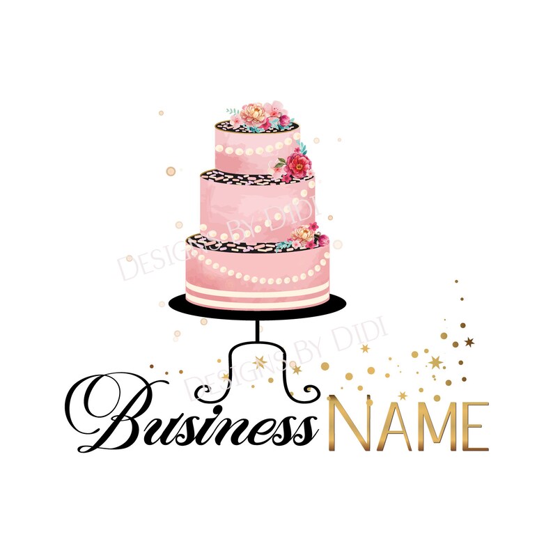 Premade cake logo Custom logo design bakery logo sweets Etsy