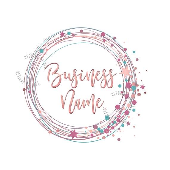 Photography Logo Custom Logo Design Pink Navy Logo Round Etsy