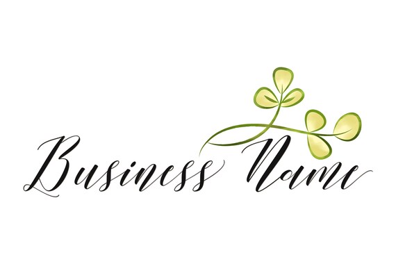 Custom Logo Design Bio Organic Logo Cosmetics Logo Green Etsy