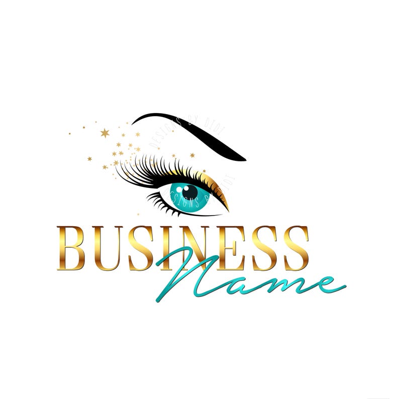 Custom Logo Lashes Logo Eyelash Logo Cosmetics Logo Gold Etsy