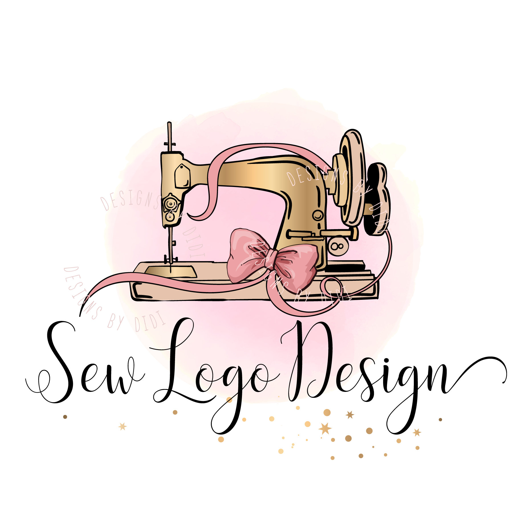 Sewing Machine Logo, Vintage Sewing Machine, Logo Watercolor Sew Machine, Bow Fashion Logo, Boutique Logo, Premade Logo Design, Vector Logo - Etsy Norway Sewing Machine Logo, Vintage Sewing Machine, Logo Watercolor Sew Machine, Bow Fashion Logo, Boutique Logo, Premade Logo Design, Vector Logo - Etsy Norway