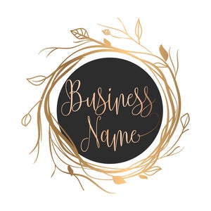 Floral Wreath Logo: Botanic Branding Identity (Digital Files)