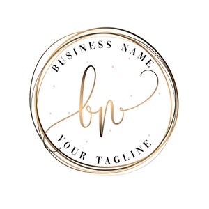 Kreis-Initialen Logo: Boutique Branding, Schönheitssalon Design (Digitale Dateien)