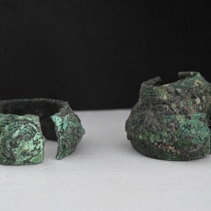2 Ancient Don Song Bracelets circa late 1st millennium BCE with COA South east Asia Vietnam -Very Unique pair of Authentic Ancient Artifacts