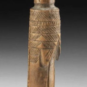 Old African Mossi Fertility Doll ex-Hollywood Star- Anthony Quinn&#39;s Collection! Early 20th C. Wood Figure w/ COA Ritual FERTILITY Doll -
