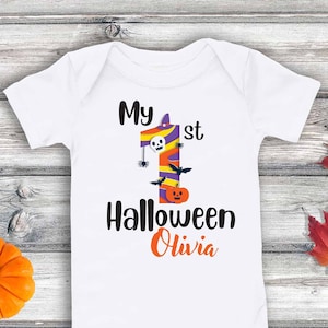 Baby's First Halloween Onesie® |  Personalized Halloween Name Onesie® | Pumpkin Onesie® | Custom Onesie® | Fall Baby Onesie® |