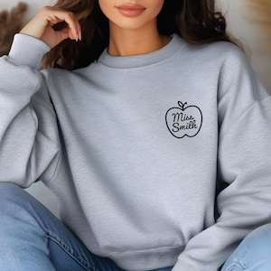 Customized Name Teacher Sweatshirt, Personalized Name Teacher Shirt, Kindergarten Teacher Shirt, Elementary Teacher Shirt, Teacher Gift