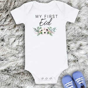 Baby Onesie® | My first Eid Onesie | Muslim Baby bodysuit | Baby Gift | Cute Islamic Baby Onesie®