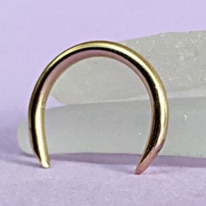 22K Septum Horseshoe 12g, Piercing Jewelry Nose Ring, Septum Piercing Men, Gold Septum Ring 22K, 12g Septum Jewelry Gold, Septum Retainer