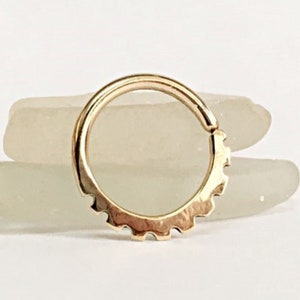 Septum Ring Gold, 14K Daith Piercing Rose Gold, Septum Jewelry Men, Septum Ring 16g Gold, Daith Earring, Daith Jewelry Gold, Septum Piercing