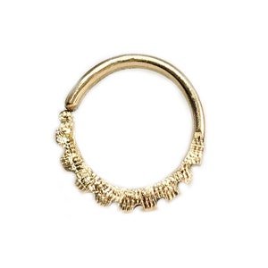 Brinco de hélice de ouro 14K, anel de septo 16g, brinco Daith, argola de cartilagem 16g, argola de hélice 16g, joia de septo 18K 14g, argola de piercing Daith