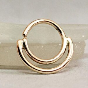 Septum Jewelry Gold, Daith Earring Solid Gold, Septum Ring Boho, Daith Piercing Jewelry, Gold Septum Piercing Ring, Daith Jewelry Gold Hoop