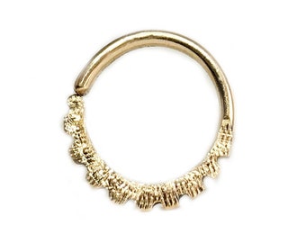 14K Helix Earring Hoop Gold, Septum Ring 16g, Daith Earring, Cartilage Hoop 16g, Helix Hoop 16g, 18K Septum Jewelry 14g, Daith Piercing Hoop