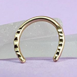 14K Septum Ring Hufeisen, Septum Piercing Hufeisen, 18K Septum Hufeisen 16g, Septum Schmuck 14g, Septum Pincher Ring, Septum Retainer 18g
