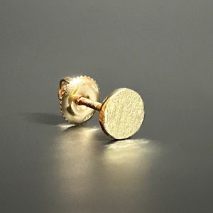 Piercing Stud Gold, 14k Conch Piercing, Helix Stud Earring, Gold Conch Jewelry, Gold Ear Stud, Cartilage Stud 14k Gold, Conch Earring Stud