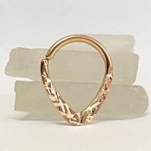Septum Ring Gold, Daith Jewelry 16g, 14K Septum Piercing Jewelry, Gold Daith Earring 16g, Septum Jewelry 14g Piercing Ring, Daith Piercing