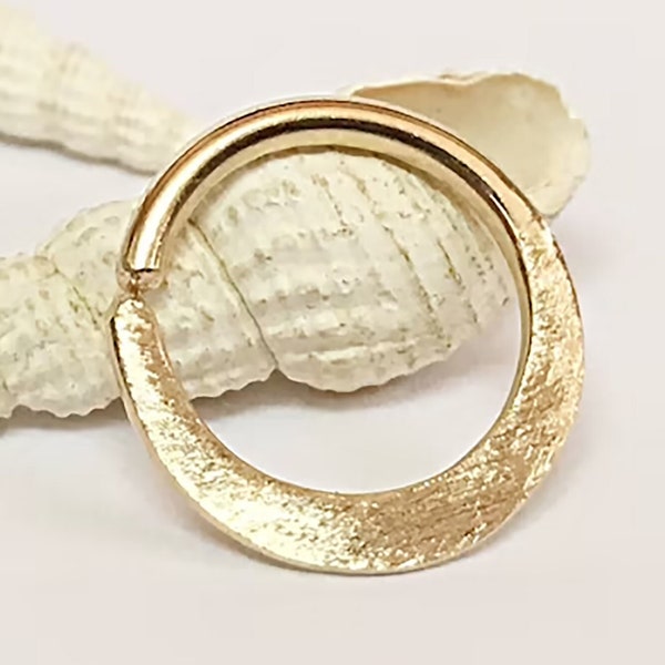 Hammered Septum Ring Gold Septum Ring 16g Septum Jewelry 16g, Septum Piercing 14g Septum Ring Rose Gold Septum Ring Men, 18g Septum Ring 18g