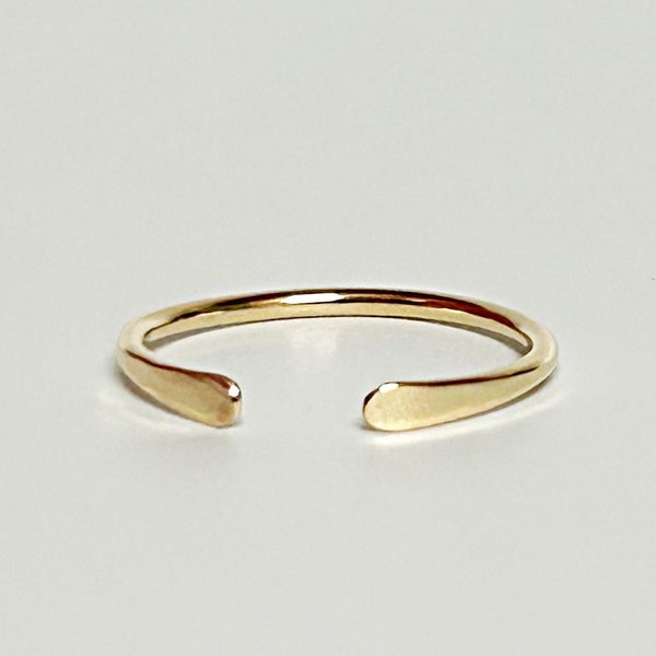 Midi Ring Gold, Zehenring 14k Gold, Knöchelring Frauen, 14K Midi Ring Massiv Gold, Füße Ring 18K, Zehenschmuck, Offener Ring Gold, Spitzenfingerring