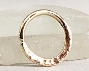 Septum Ring Gold Septum Piercing Hoop, Piercing Jewelry, Septum Ring 16g, Septum Ring 18g, Septum Jewelry 20g Nose Hoop 14K Gold Septum Ring