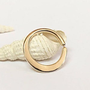 9K Daith Earring 16g Septum Ring, Daith Piercing Gold, Septum Jewelry 14g, 18g Daith Jewelry 16g, Septum Piercing Ring, 14g Septum Hoop Ring