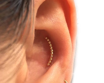 14K Conch Earring Stud, Helix Stud 18g, Cartilage Stud Piercing, Conch Jewelry Stud Gold, Helix Jewelry, Body Piercing Jewelry Stud 14K Gold
