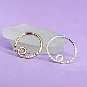Septum Ring Gold Piercing Hoop, Daith Jewelry Unique, Septum Ring 16g, Daith Earring Solid Gold, Septum Jewelry Gold, Daith Piercing Jewelry