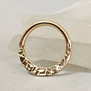 Septum Jewelry 16g Daith Earring, Septum Ring 14K Daith Piercing, Septum Hoop Ring, Daith Jewelry Gold, Septum Nose Ring, Piercing Jewelry