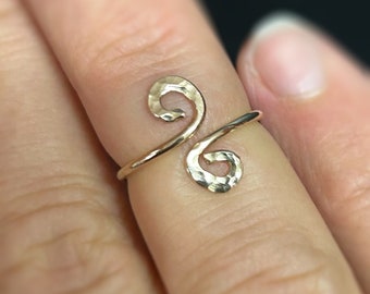 Gouden knokkelring voor vrouwen, teenring goud 14k, Midi-ring verstelbaar, bovenknokkelringen, voetring, Midi-ringen 14k, teenringen voor vrouwen