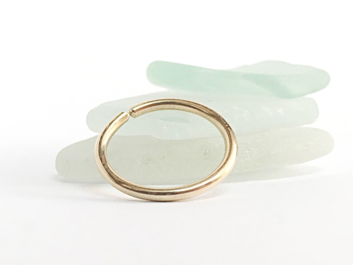 18g Lip Ring Hoop Lip Piercing Jewelry Rose Gold Lip Ring Etsy